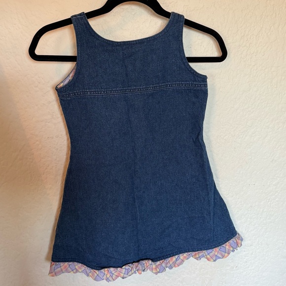 Retired American girl bitty baby travel denim dress embroidered size 6x - Picture 4 of 5